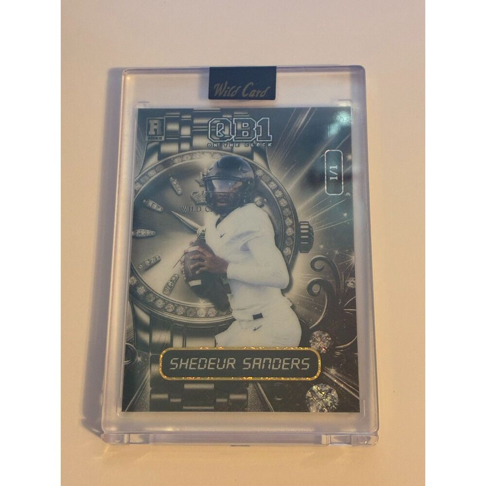 2024 Wild Card QB1 Shedeur Sanders On the Clock Black Rookie 1/1